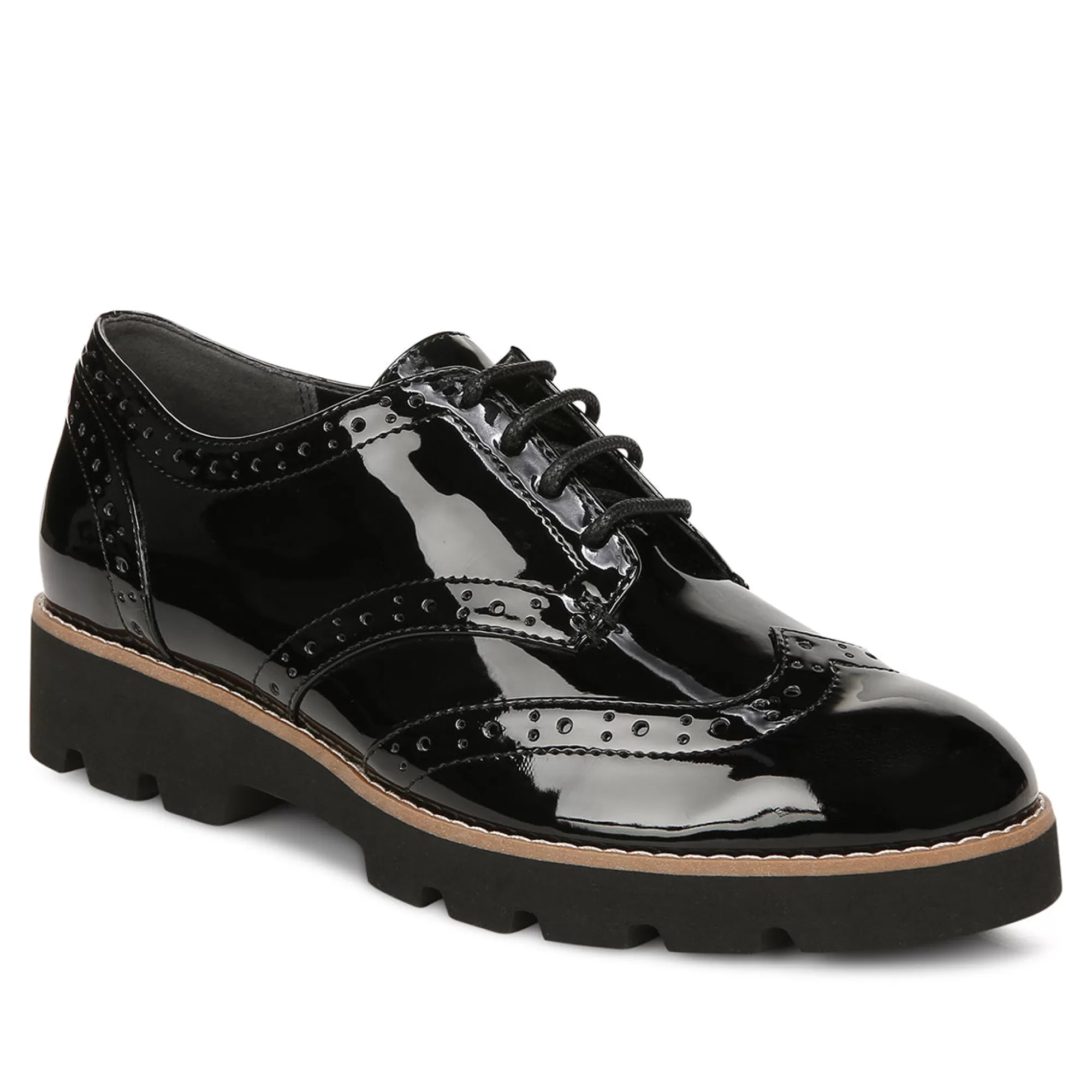 Sale Vionic Alfina Oxford Black Patent | Pewter Metallic | Sand Suede