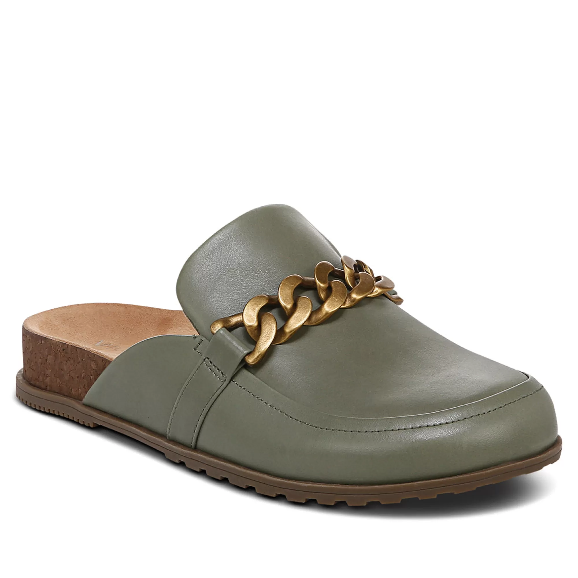 Cheap Vionic Georgie Mule Cream | Army Green | Black Leather | Black Suede