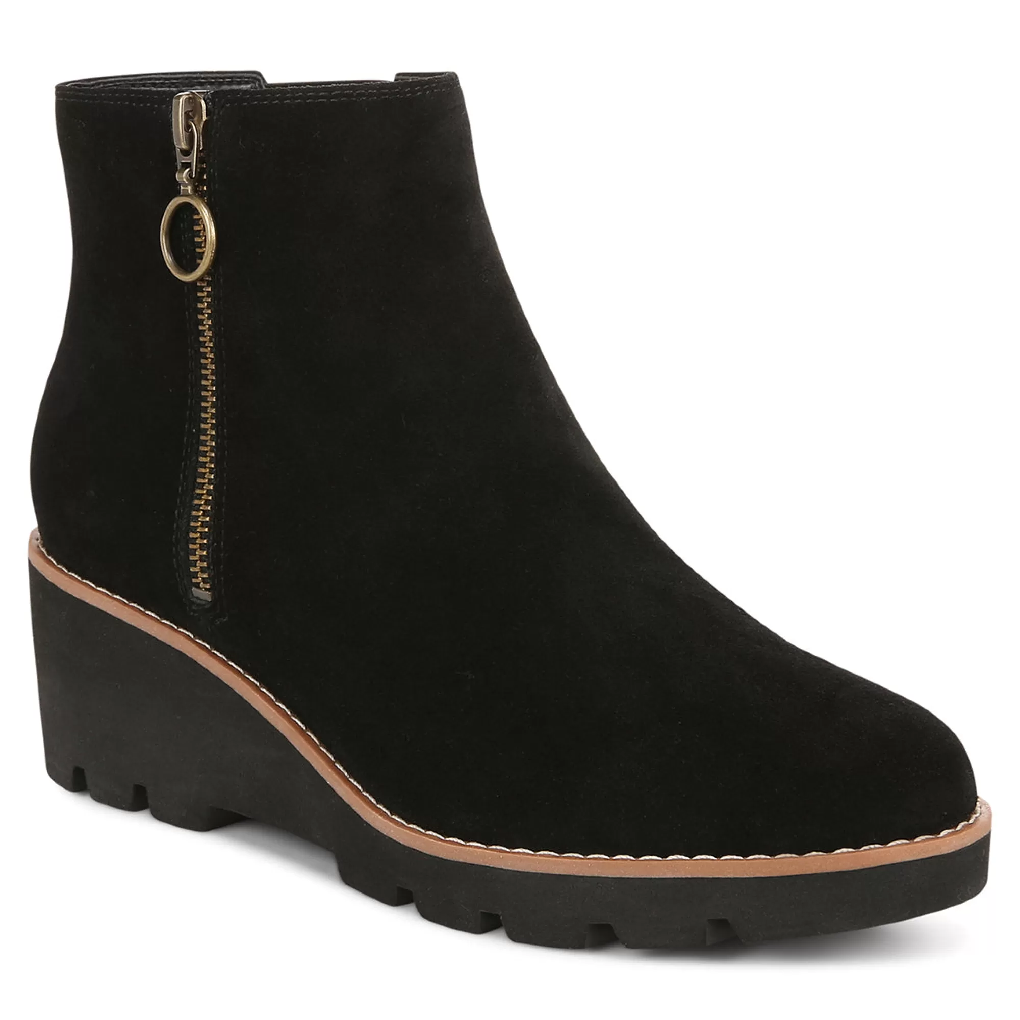 Shop Vionic Hazal Ankle Boot Black Suede | Cognac Suede | Stone Suede