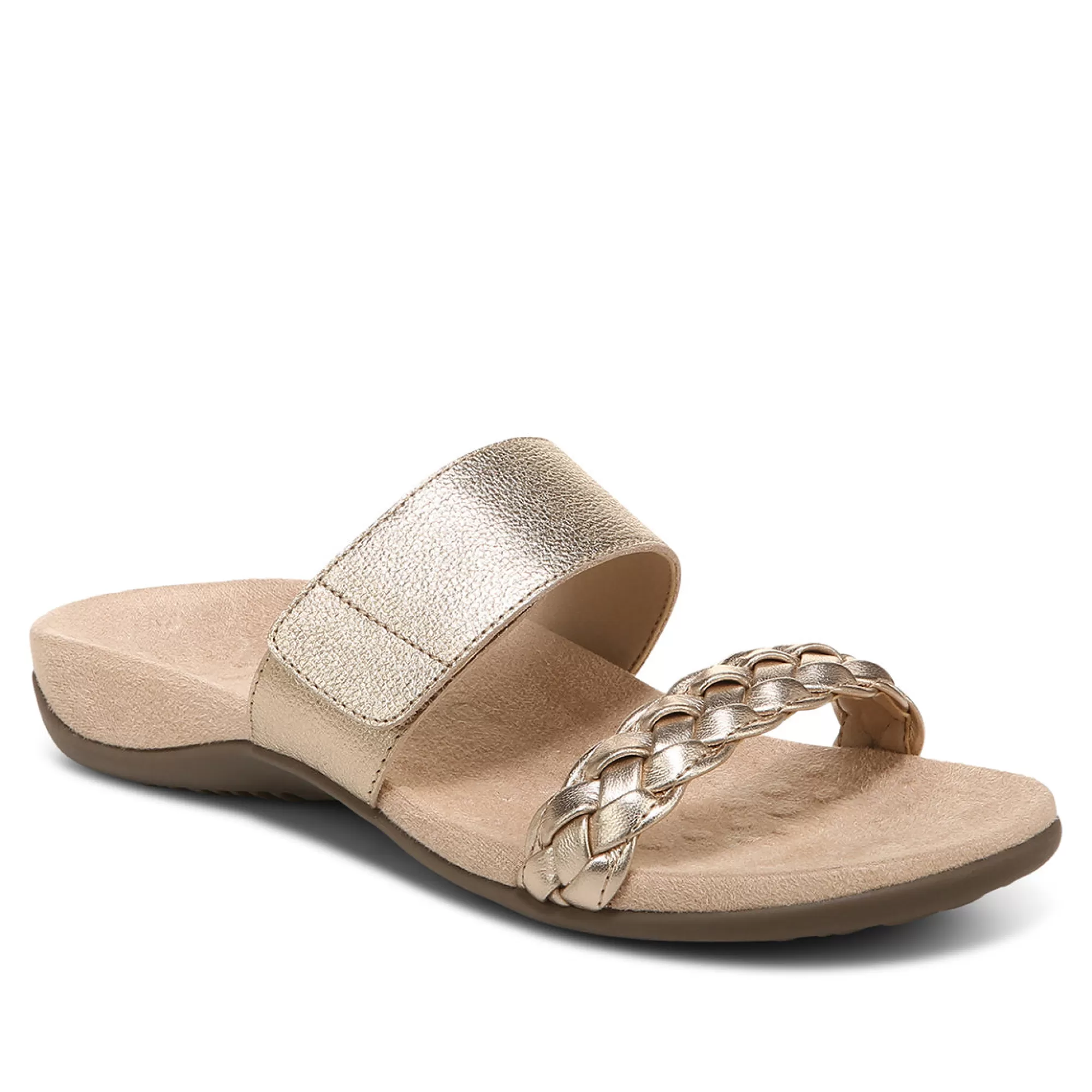 Sale Vionic Jeanne Slide Sandal Black | Cream | Gold | Roze