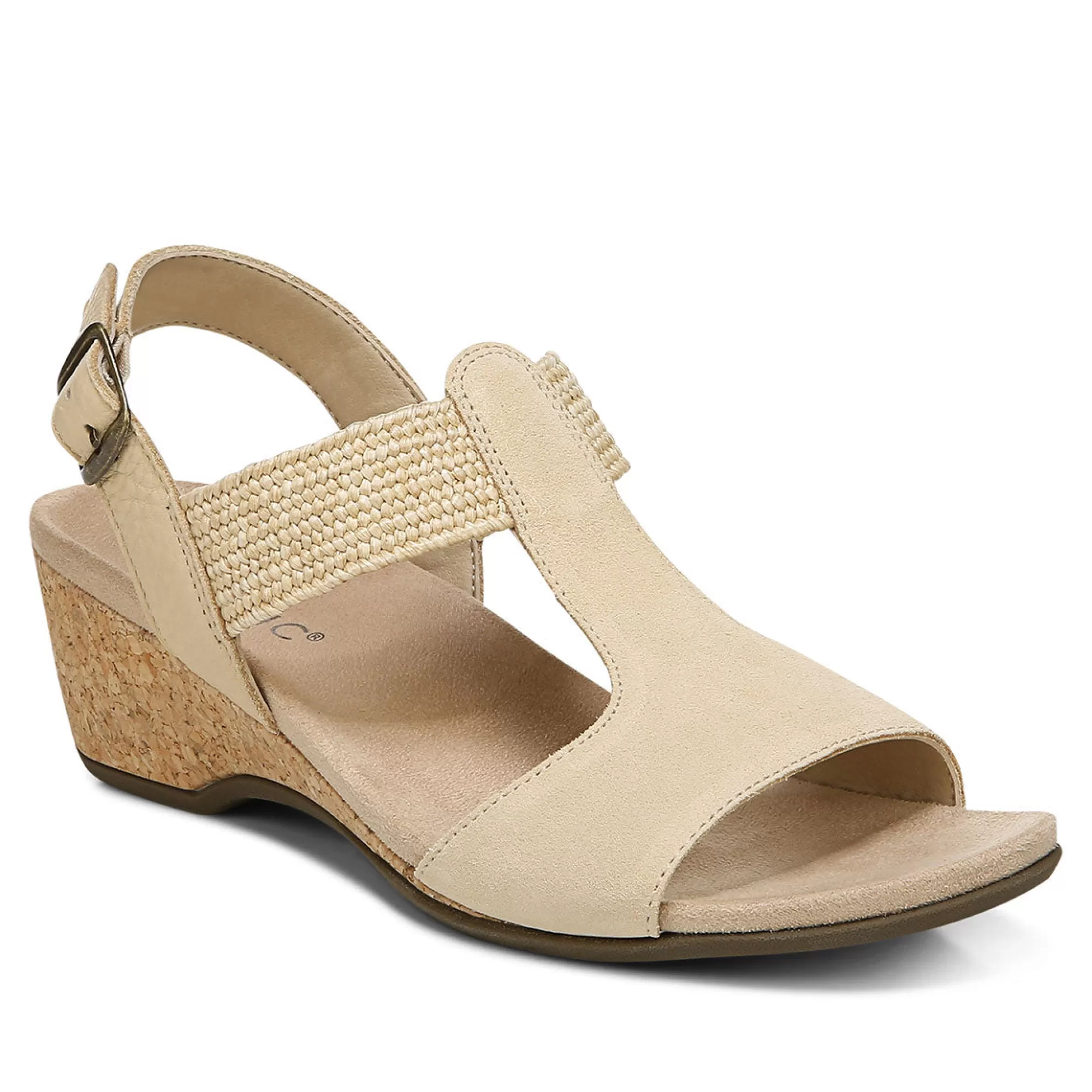 Online Vionic Kaytie Wedge Sandal Black | Blue Haze | Clay | Semolina