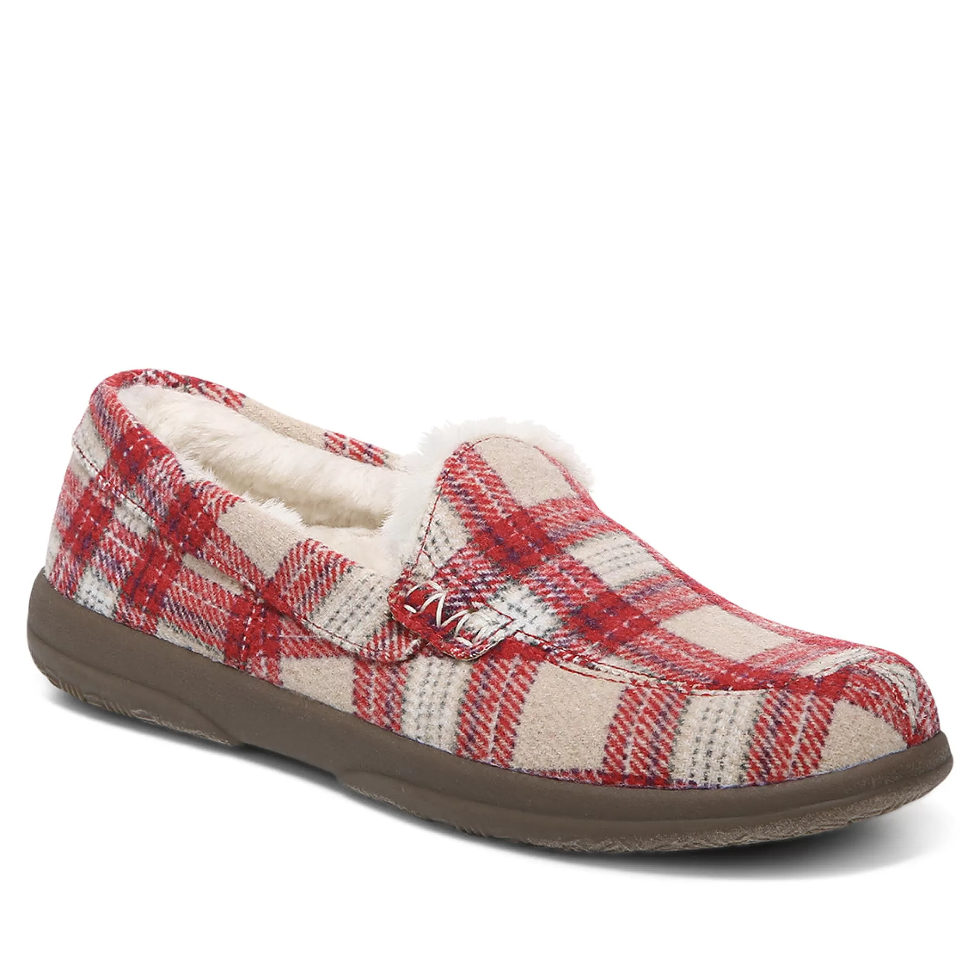 Store Vionic Lynez Slipper Ii Blue Plaid | Cloud Pink | Fuji Apple | Semolina