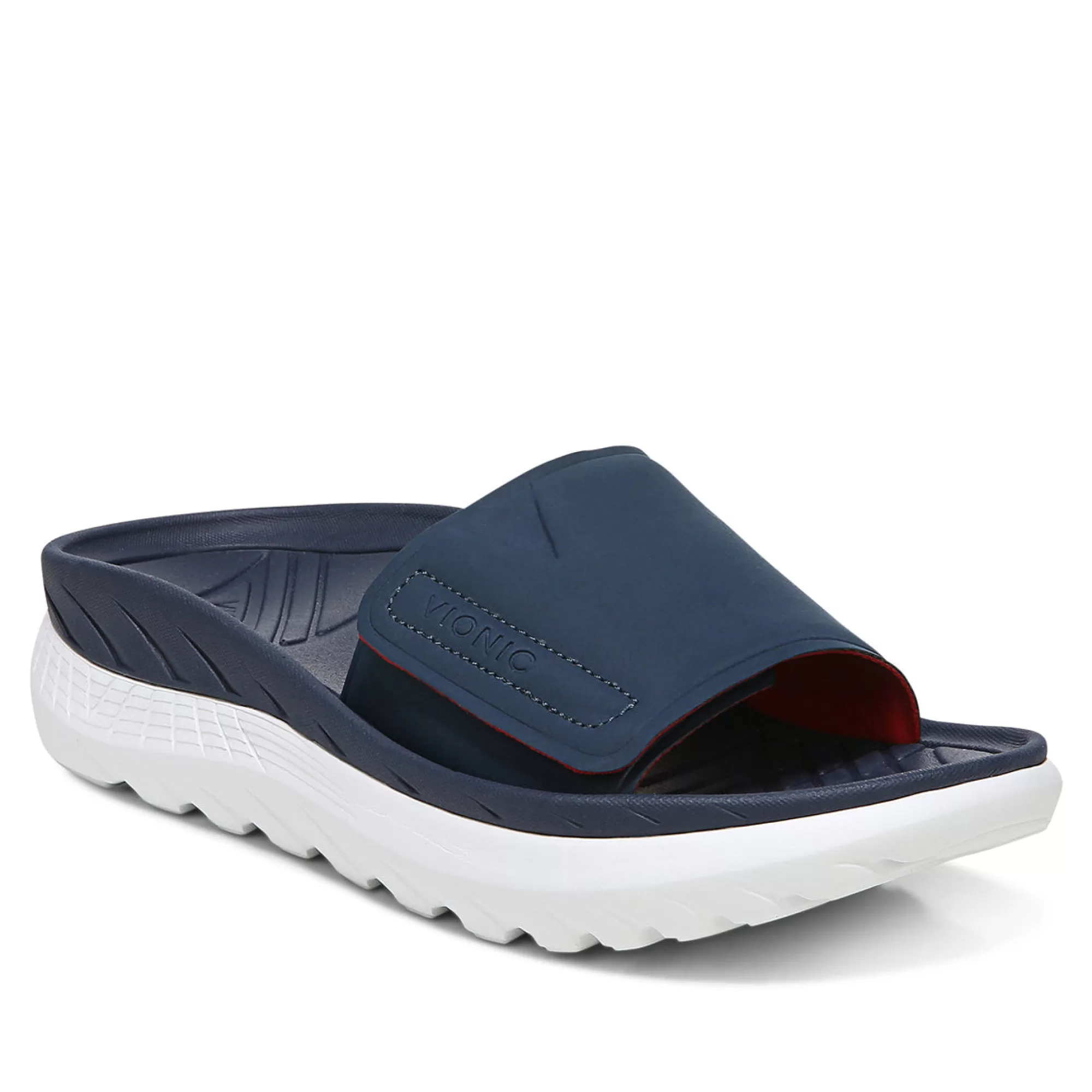 Online Vionic Men'S Rejuvenate Recovery Sandal Black/Black | Charcoal/Vapor | Navy