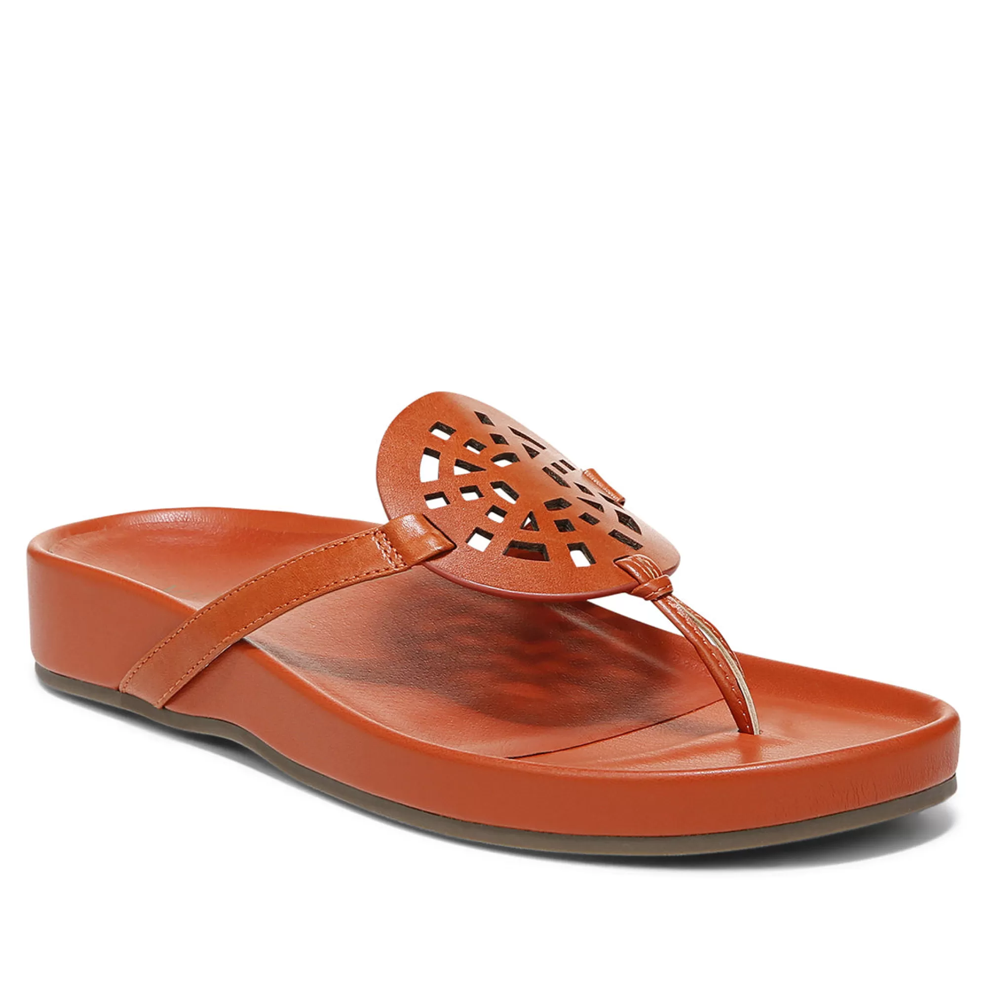 Clearance Vionic Solari Toe Post Sandal Clay | Black | Cream